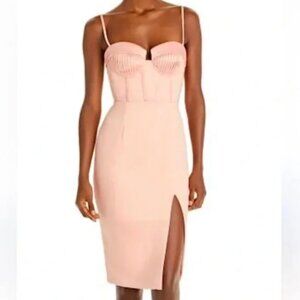 NWT LAVISH ALICE PLEATED CORSET MIDI DRESS SIZE 6